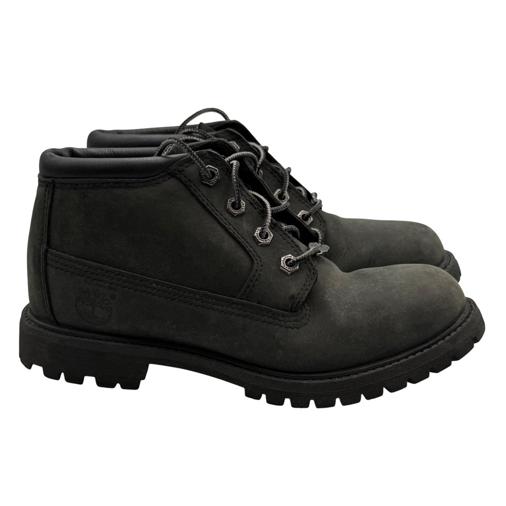 Timberland Waterproof Black Nubuck Boots Women's 7M Chukka Streetwear Grunge